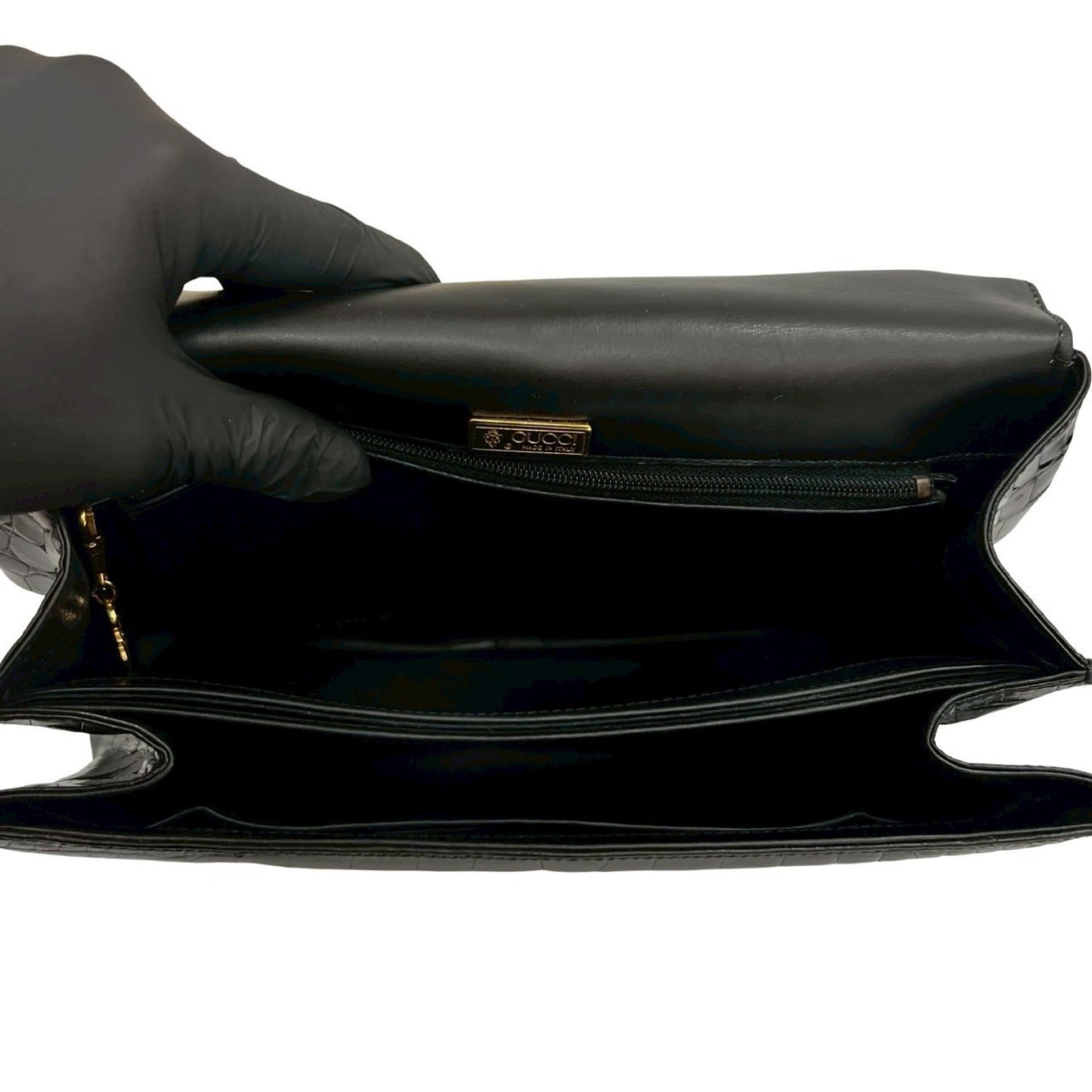 Gucci Black Leather Handbag ( )