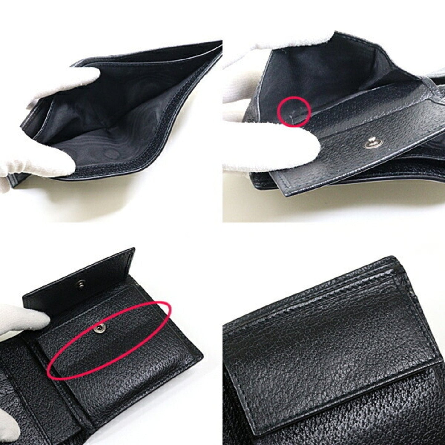 Gucci Black Nylon Leather Wallet (Bi-Fold) ( )