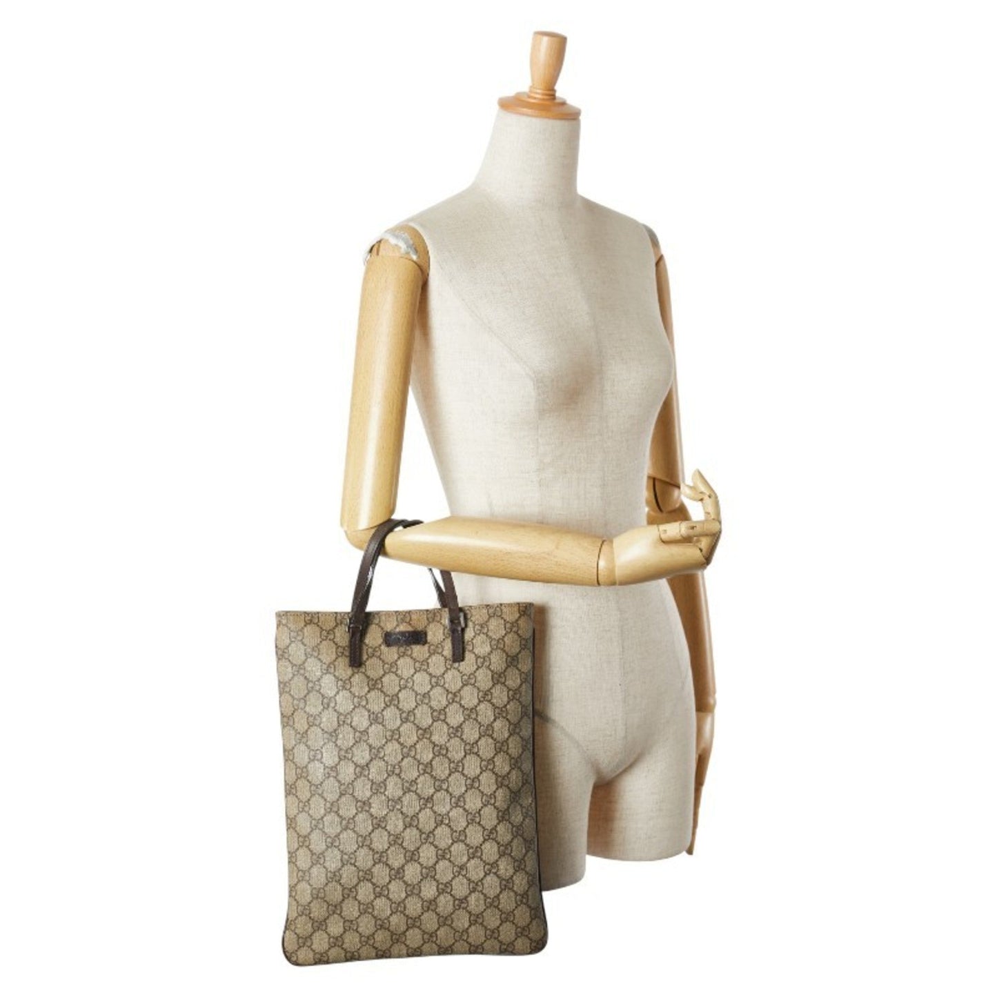 Gucci Brown Pvc Leather Handbag Tote Bag ( )
