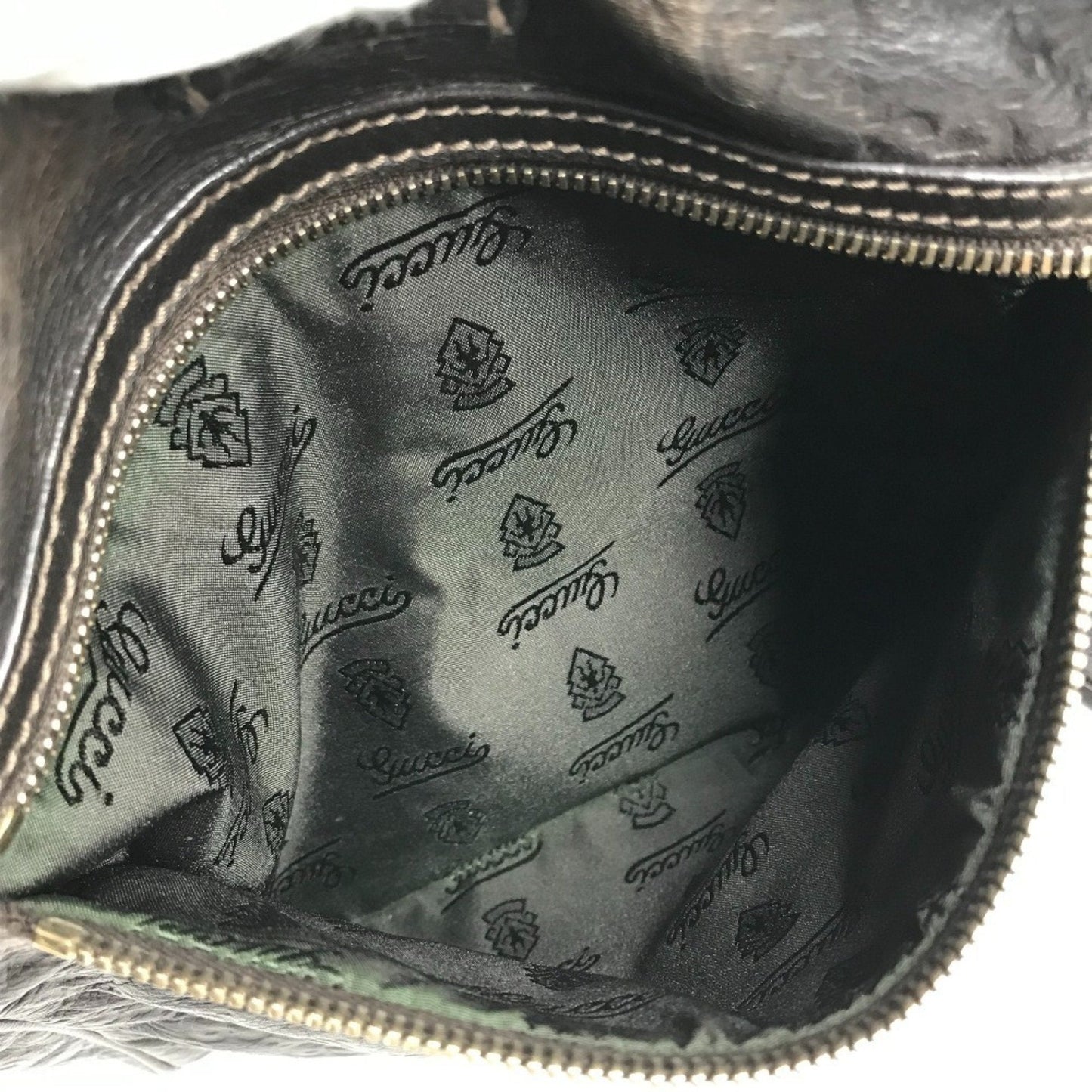 Gucci Brown Leather Pochette Shoulder Bag ( )