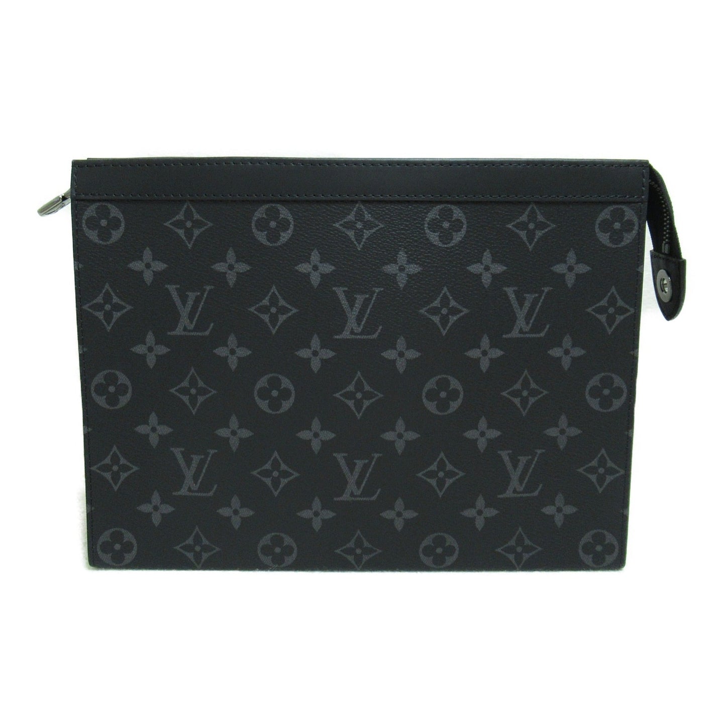 LOUIS VUITTON Pochette Voyage MM Black Monogram eclipse PVC coated canvas Clutch
