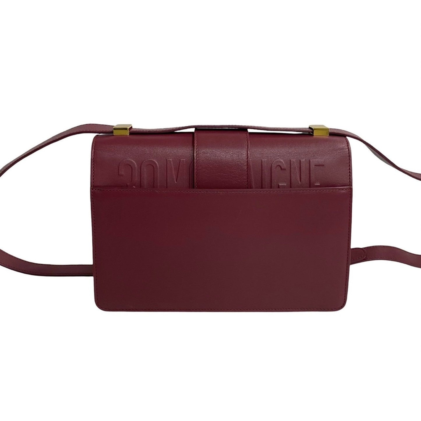 Christian Dior Pink Gold Purple Wine Leather Pochette Shoulder Bag ()