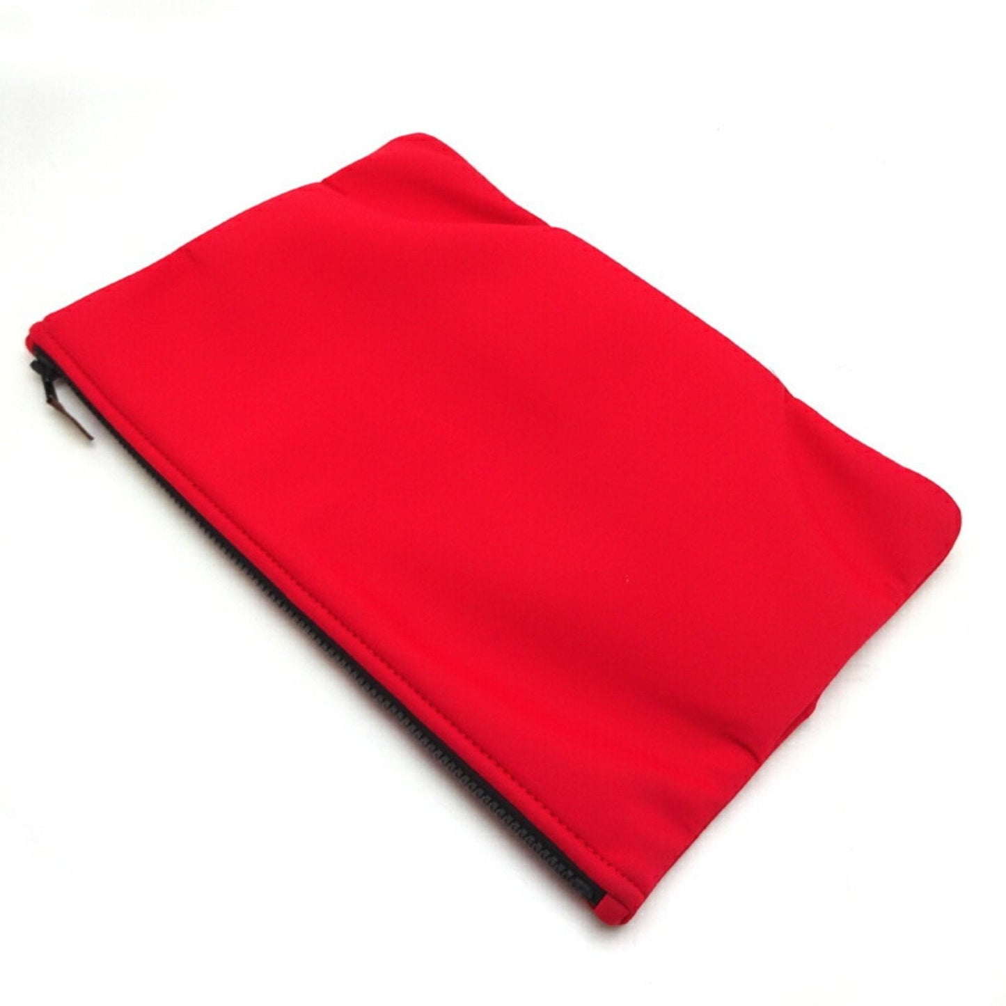 Hermes Red Color Cotton Canvas Polyester Pouch ( )