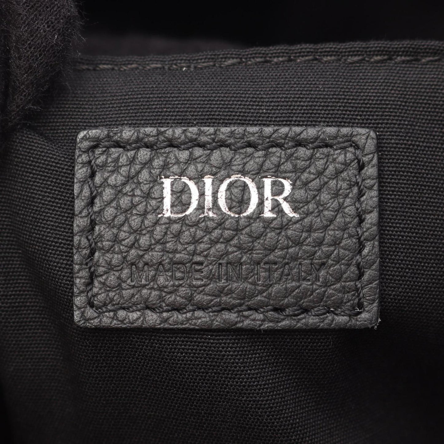 Christian Dior Beige Black Blue Canvas Leather Backpack ()