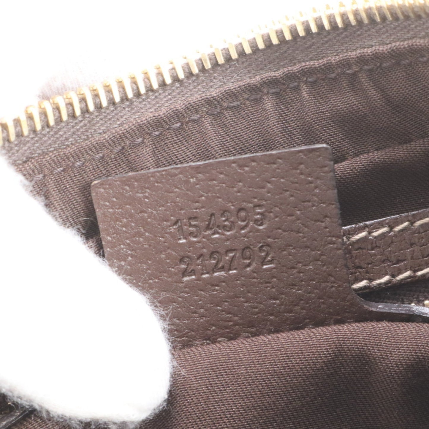 Gucci Brown Leather Canvas Shoulder Bag ( )
