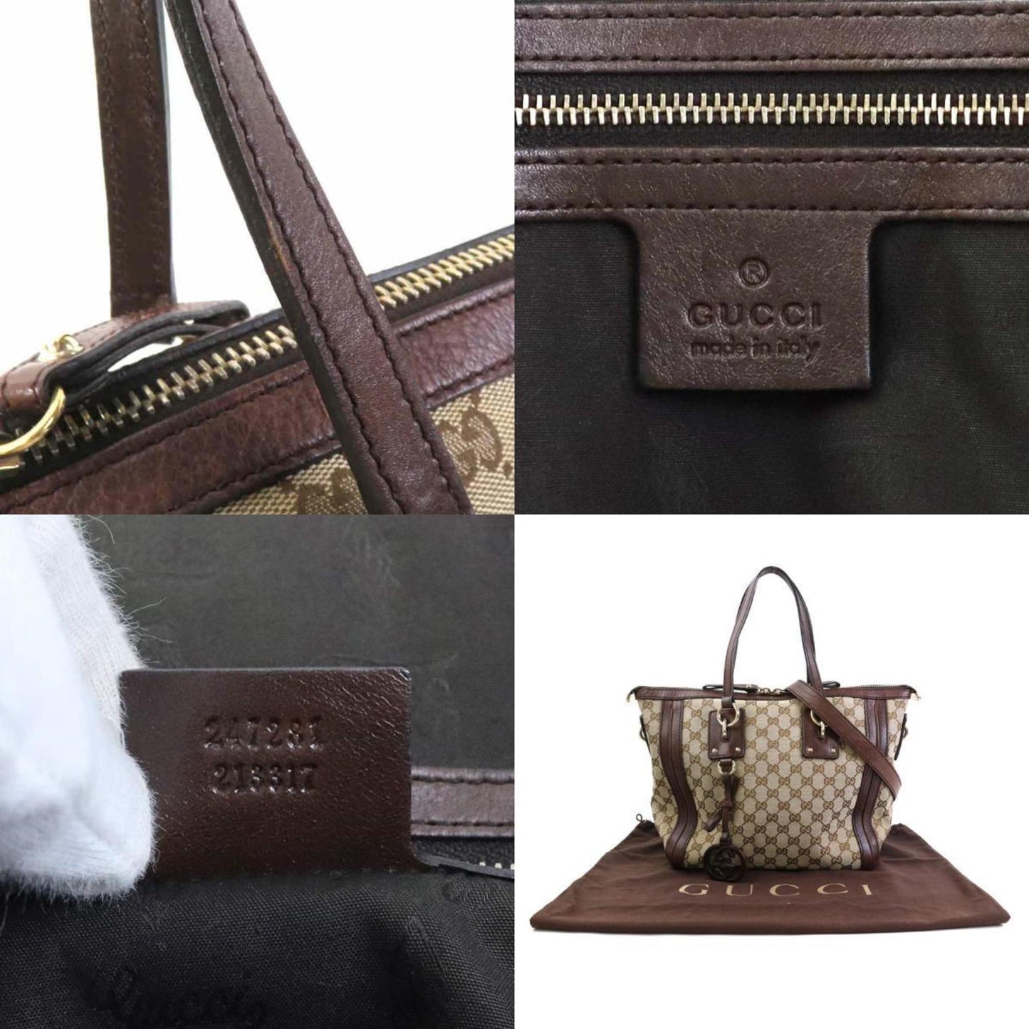 Gucci Brown Gg Canvas Handbag Shoulder Bag ( )