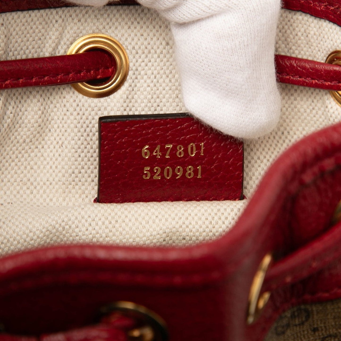 Gucci Brown Red Color Pvc Leather Shoulder Bag ( )