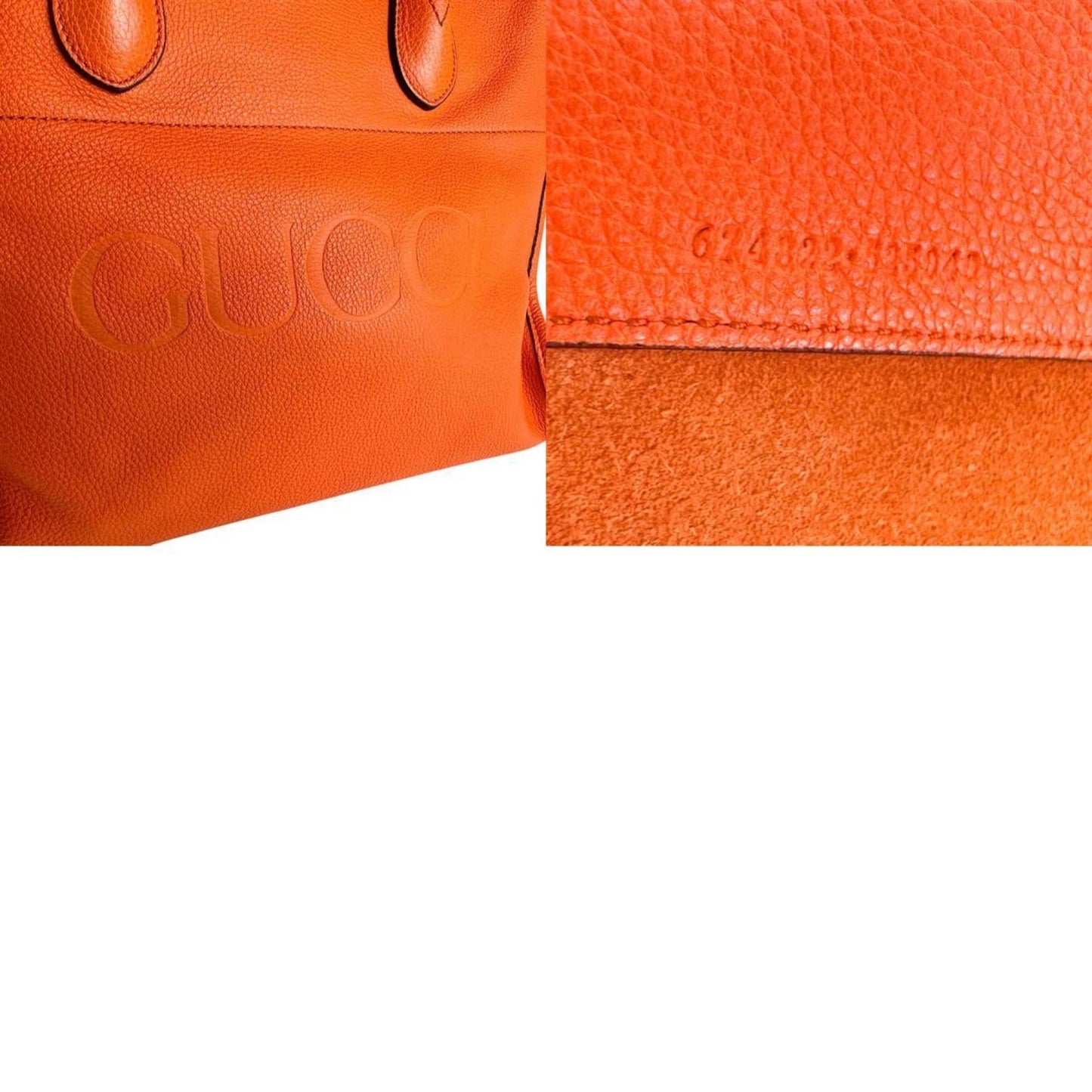 Gucci Orange Leather Handbag Shoulder Bag ( )