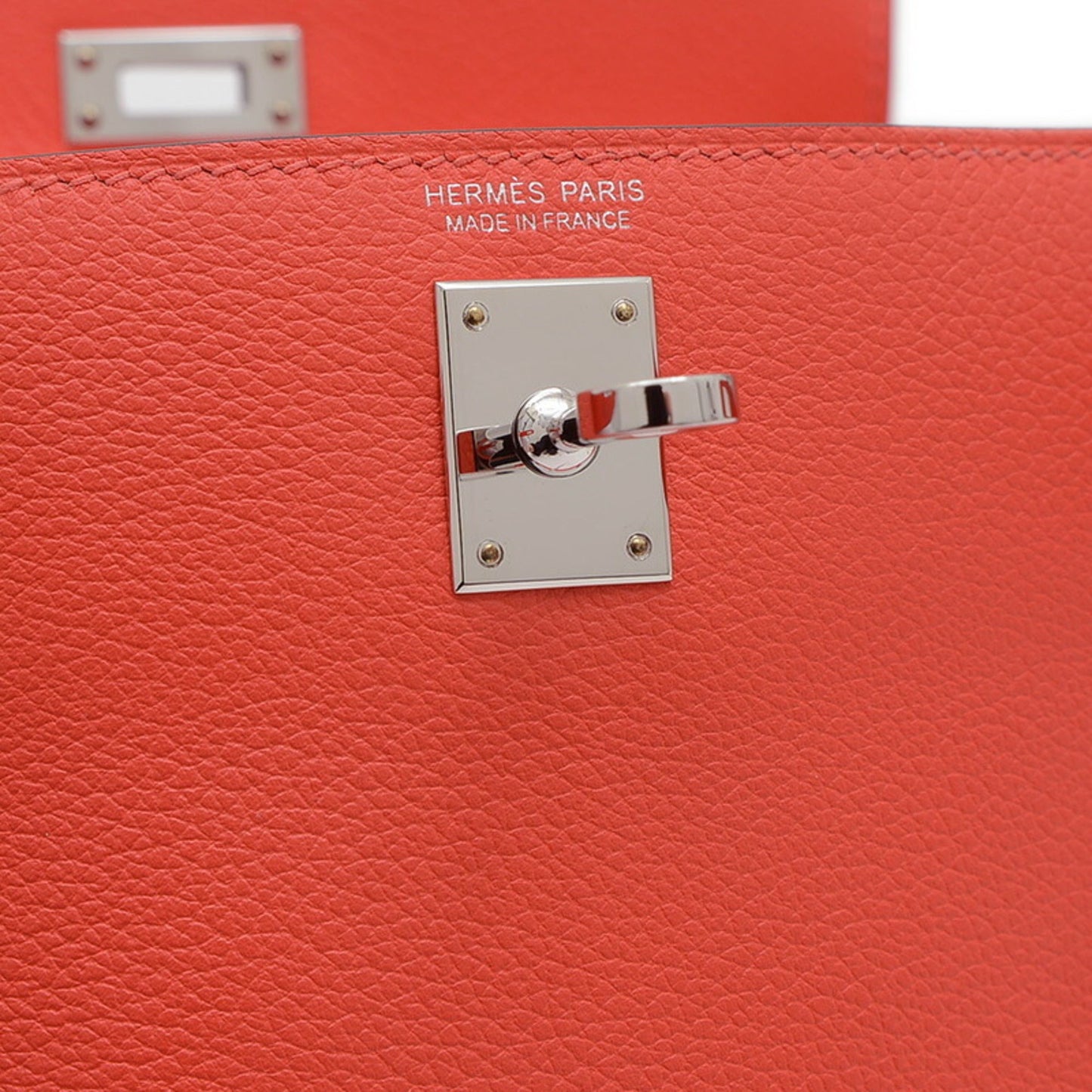 Hermes Orange Handbag Pochette Shoulder Bag ( )