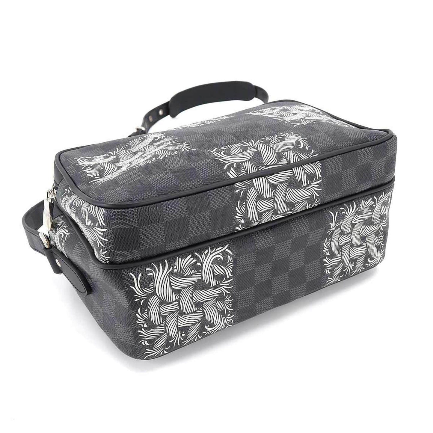 LOUIS VUITTON Damier Graphite Christopher Nemeth Nile PM Shoulder Bag N41572 Silver Hardware Nail