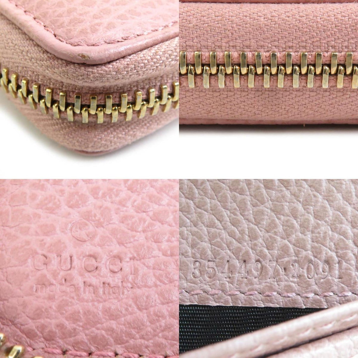 Gucci Pink Leather Wallet (Bi-Fold) ( )