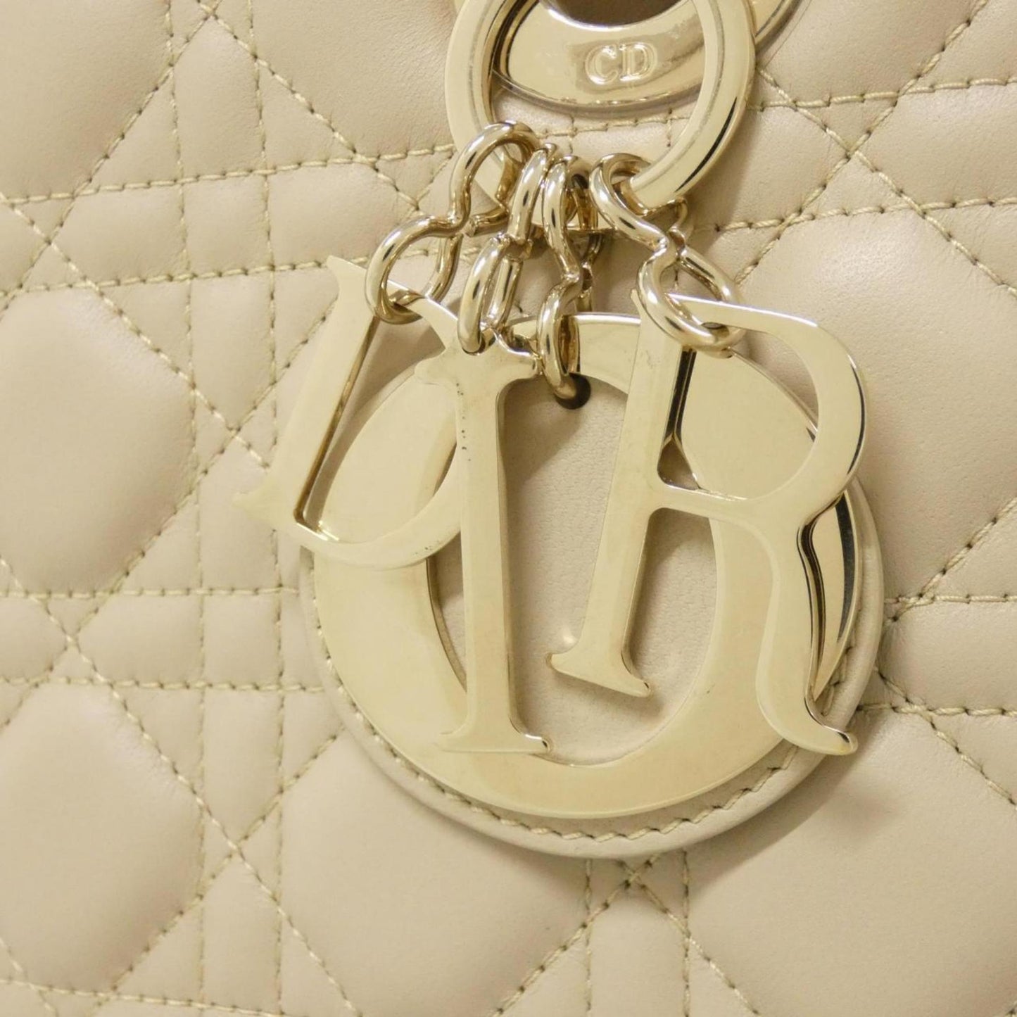 Christian Dior Beige Leather Handbag ()