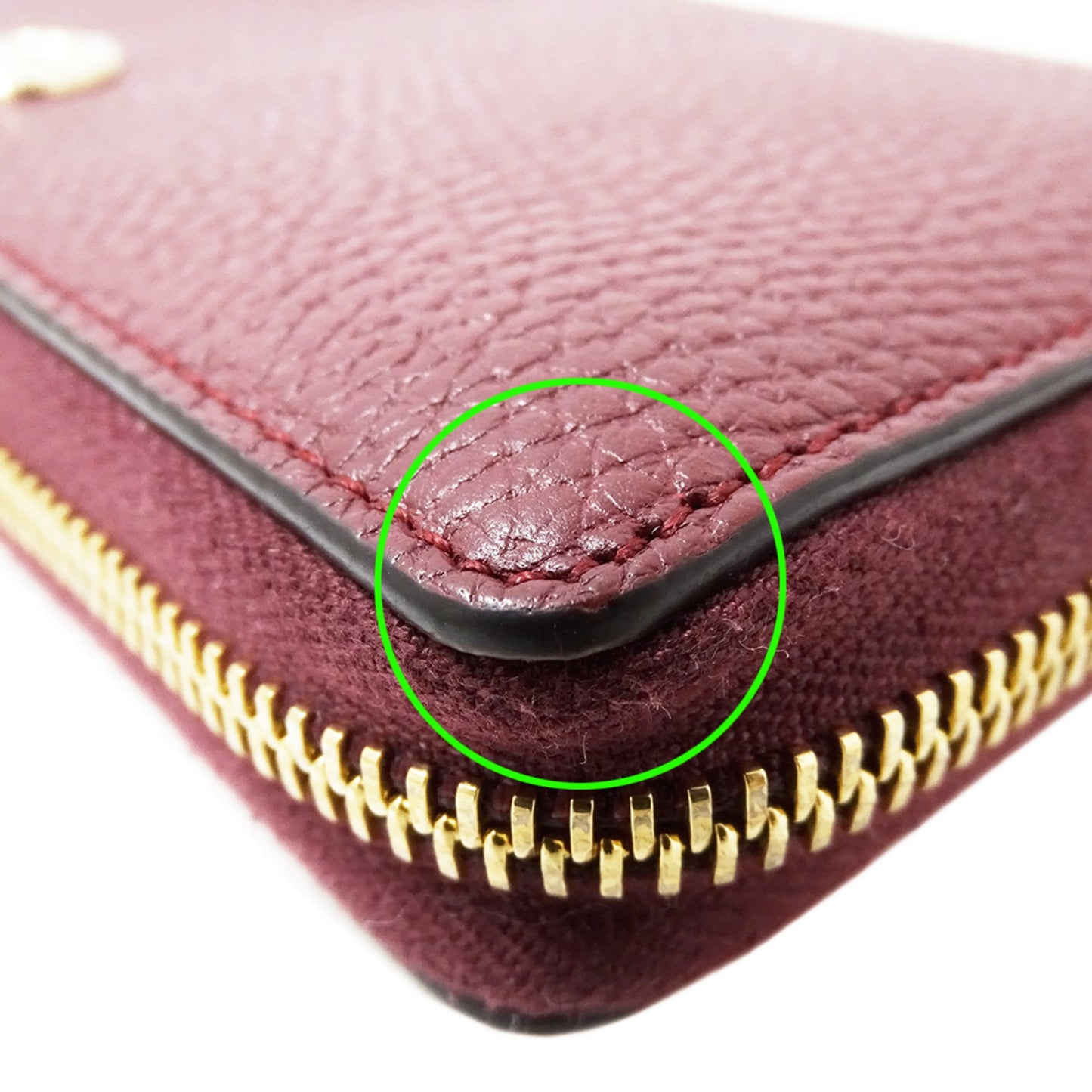 Gucci Bordeaux Leather Long Wallet (Bi-Fold) ( )