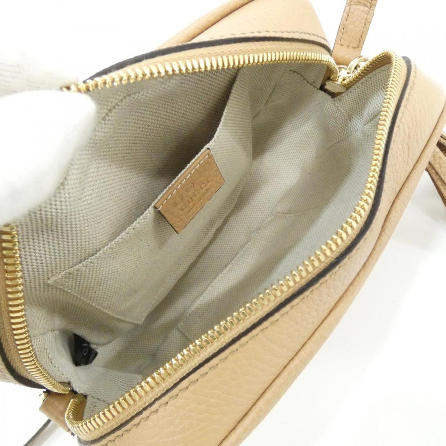 Gucci Beige Leather Shoulder Bag ( )