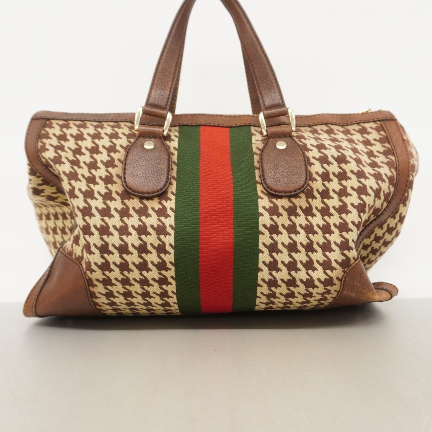 Gucci Brown Canvas Handbag ( )