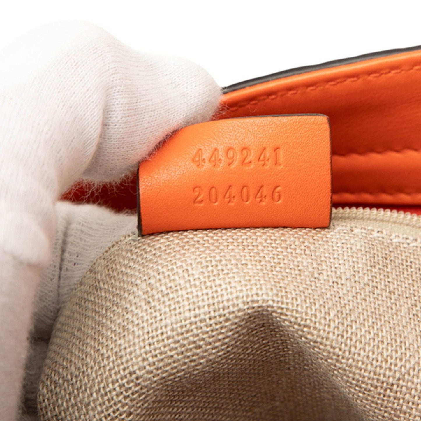 Gucci Orange Leather Handbag Shoulder Bag ( )
