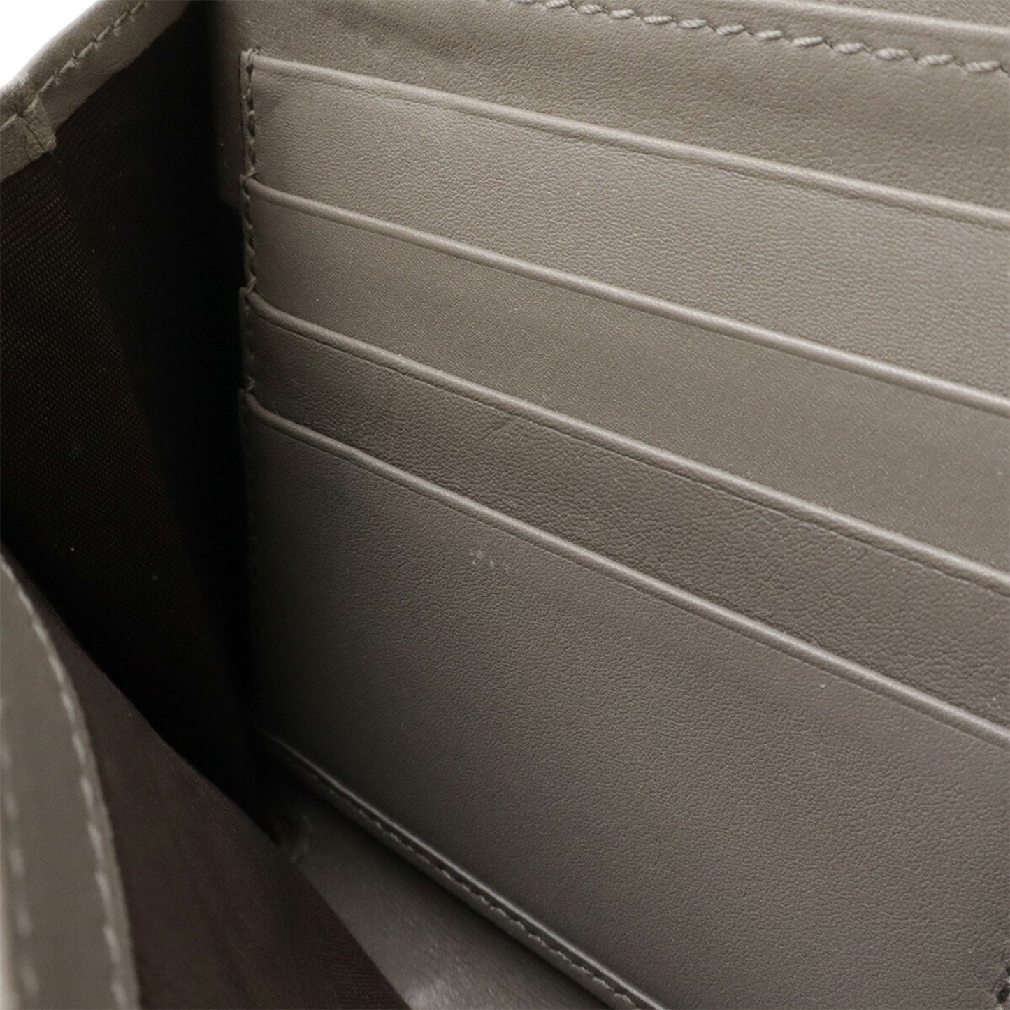 Gucci Gray Micro Gg Leather Long Wallet (Bi-Fold) ( )