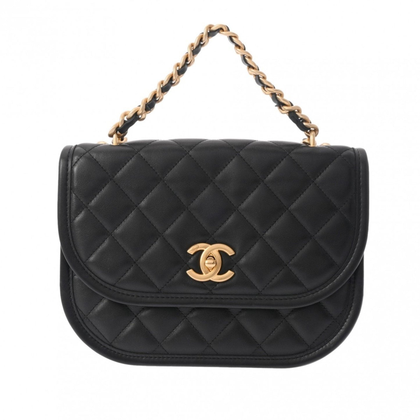 CHANEL Chanel Chain Shoulder Black AS2431 Women's Lambskin Bag