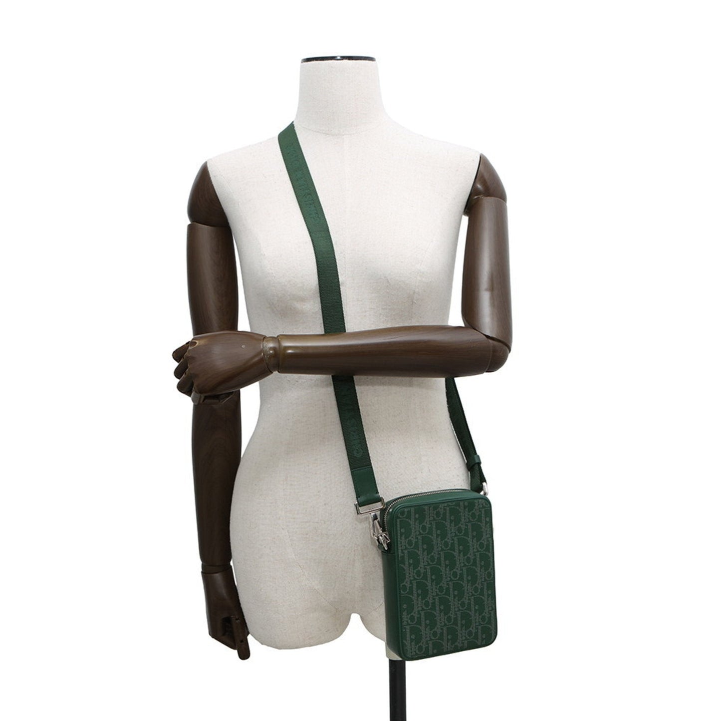 Christian Dior Green Green Leather Shoulder Bag ()