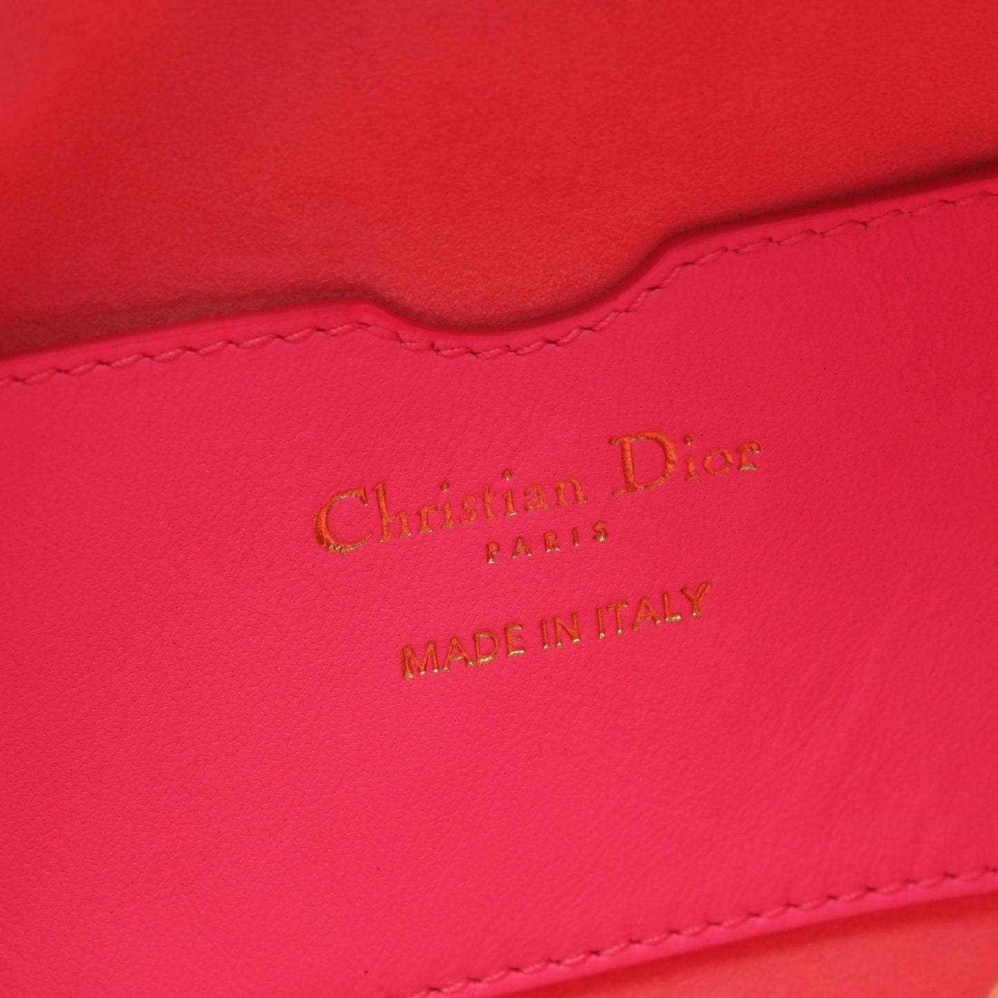 Christian Dior Black Pink White Leather Shoulder Bag ()