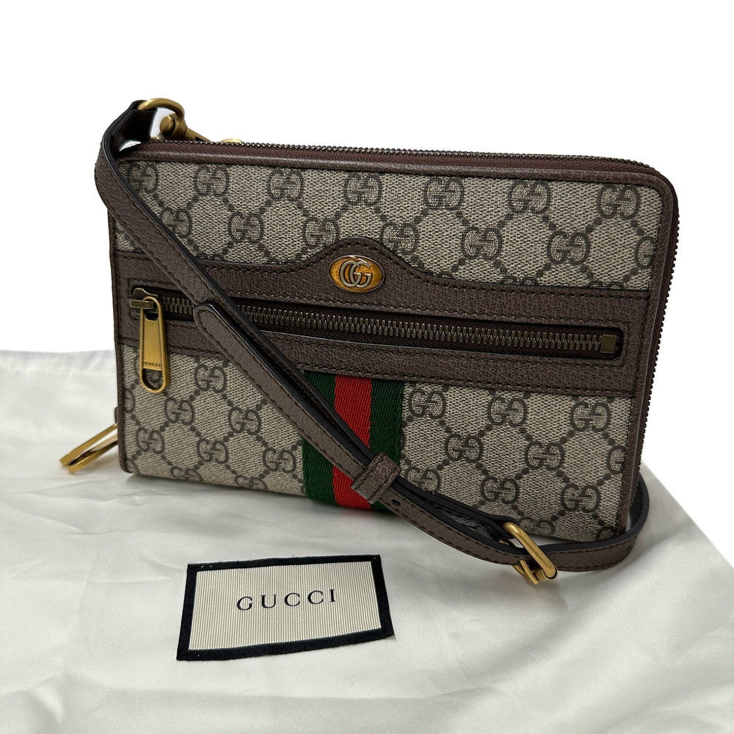 Gucci Beige Gray Gg Supreme Handbag Shoulder Bag ( )