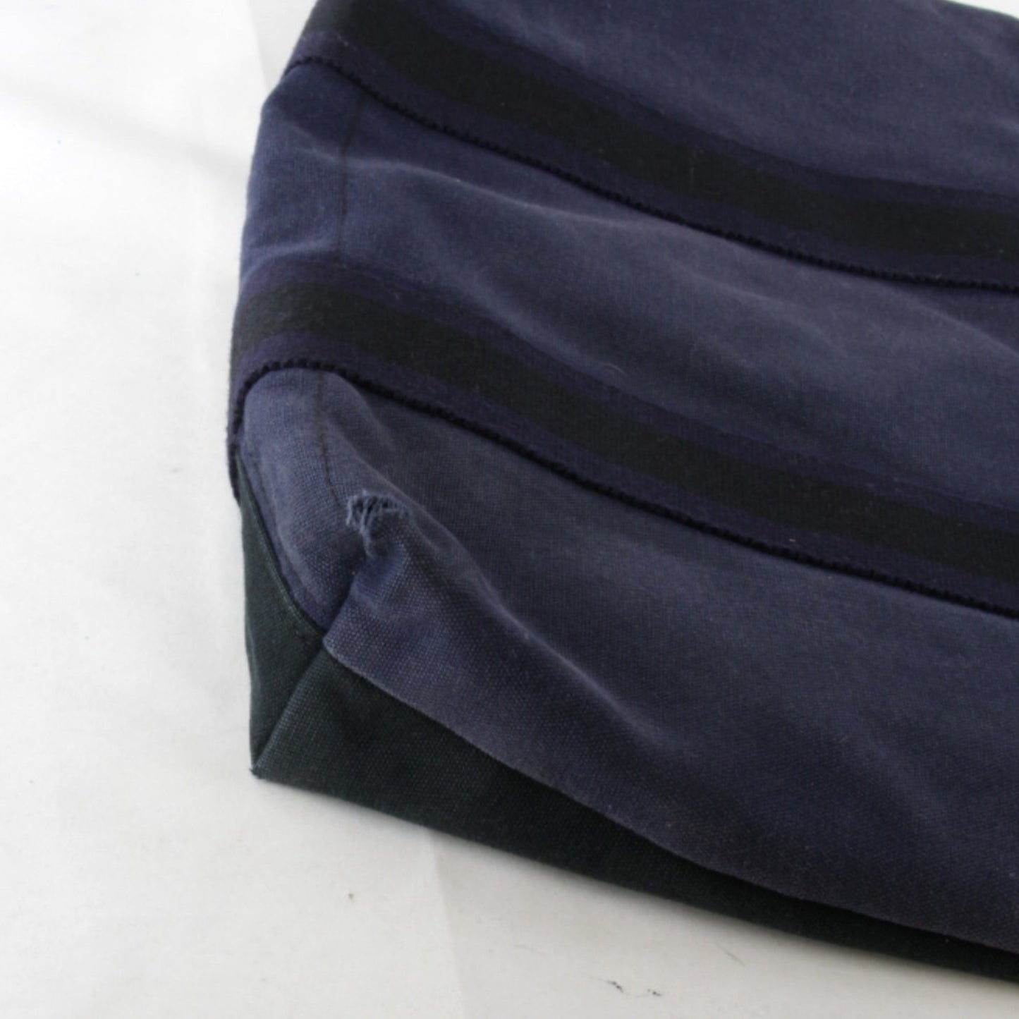 Hermes Navy Canvas Tote Bag ( )