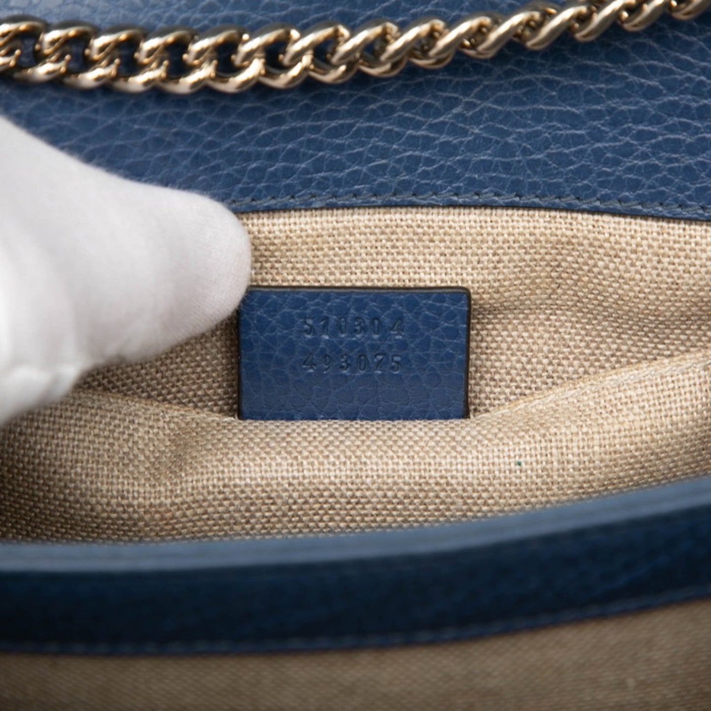 Gucci Blue Leather Shoulder Bag ( )