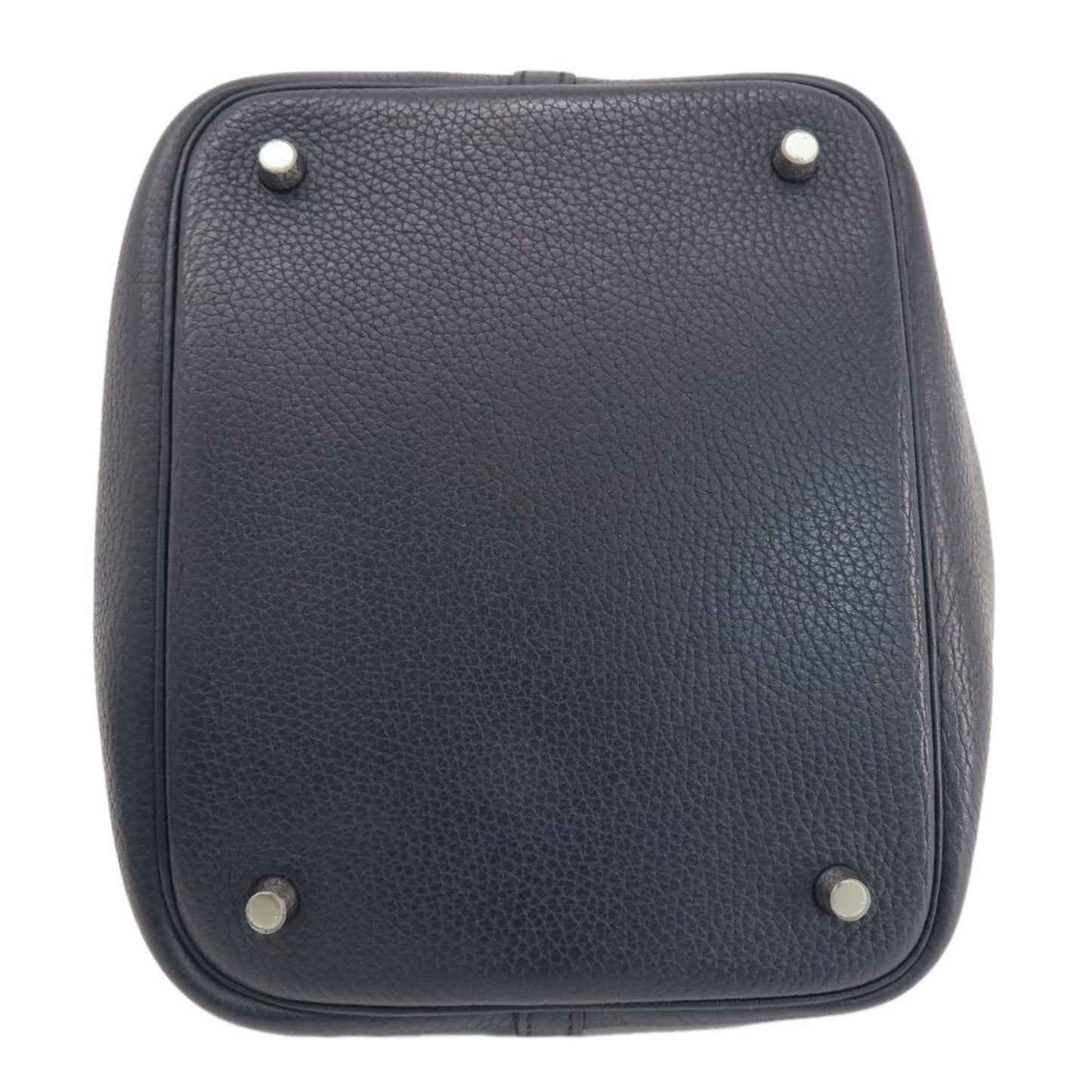 Hermes Picotin Blue Nuit Taurillon Clemence Leather Handbag ( )