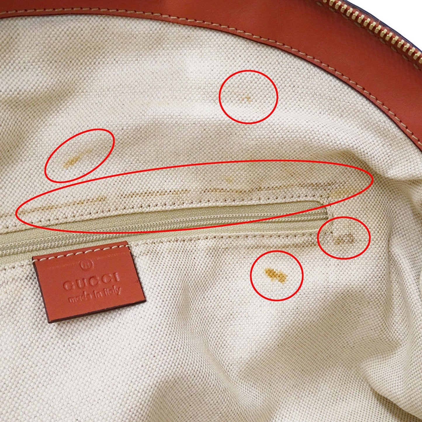 Gucci Beige Pink Canvas Leather Handbag Shoulder Bag ( )