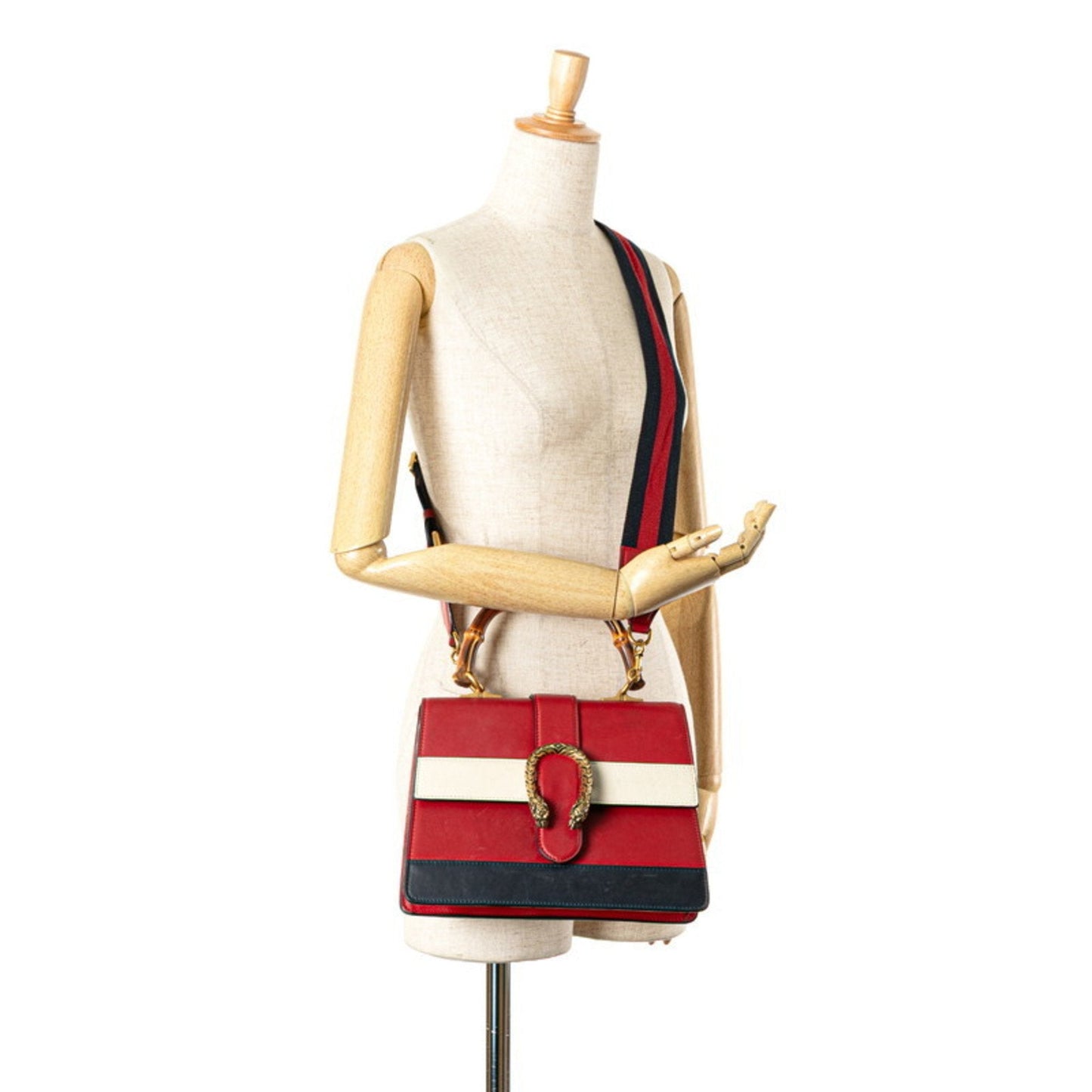 Gucci Red Color Leather Handbag Shoulder Bag ( )