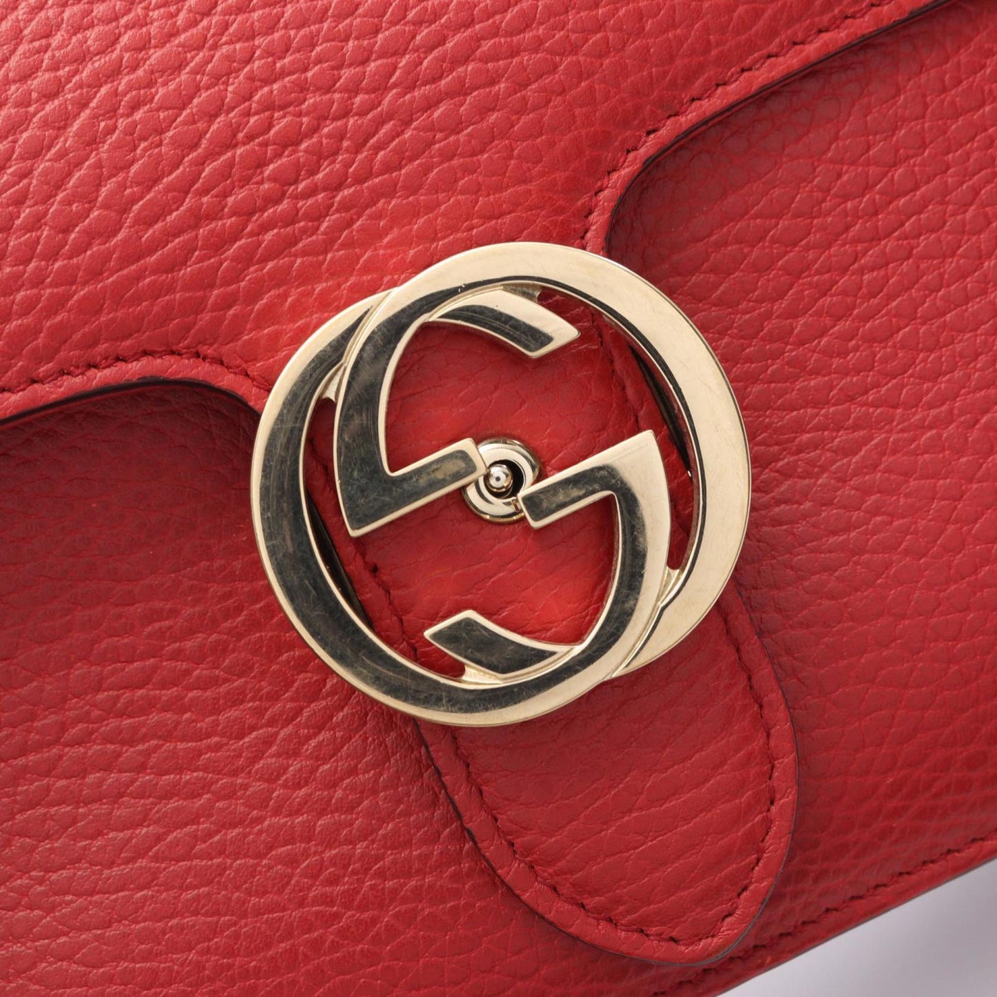 Gucci Red Color Leather Shoulder Bag ( )