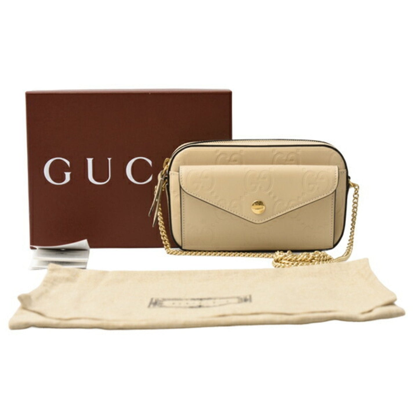 Gucci Beige Leather Shoulder Bag ( )
