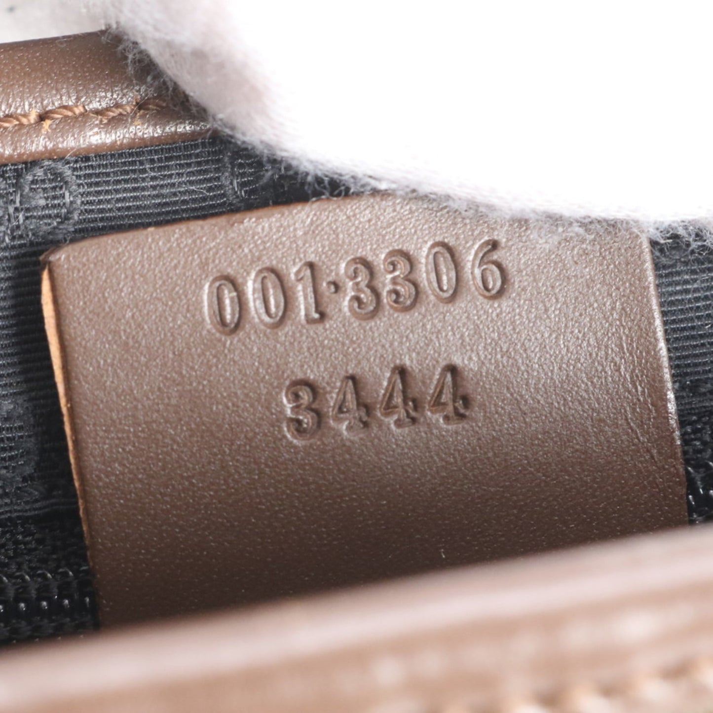 Gucci Brown Navy Leather Canvas Handbag Shoulder Bag ( )