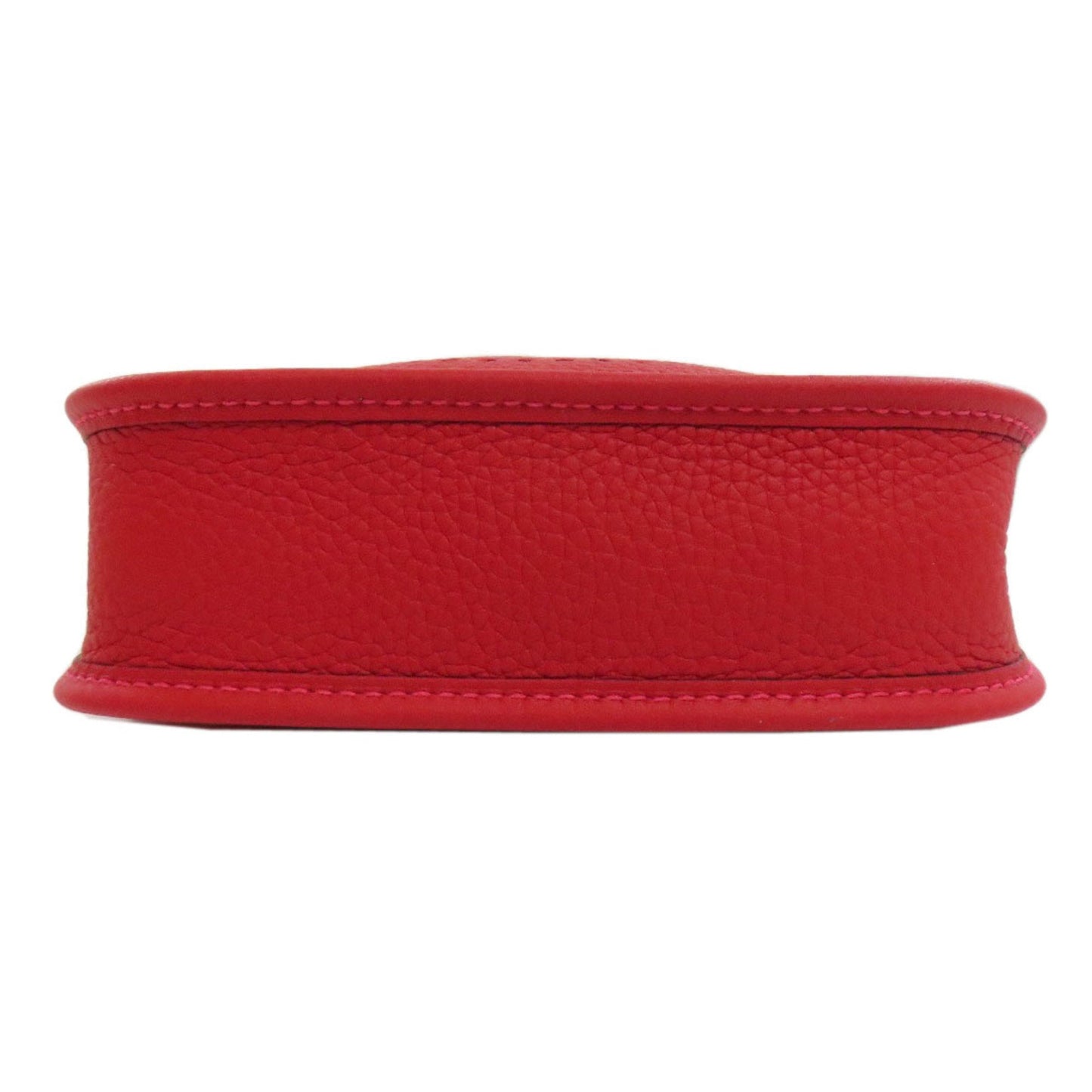 Hermes Red Color Taurillon Clemence Leather Shoulder Bag ( )