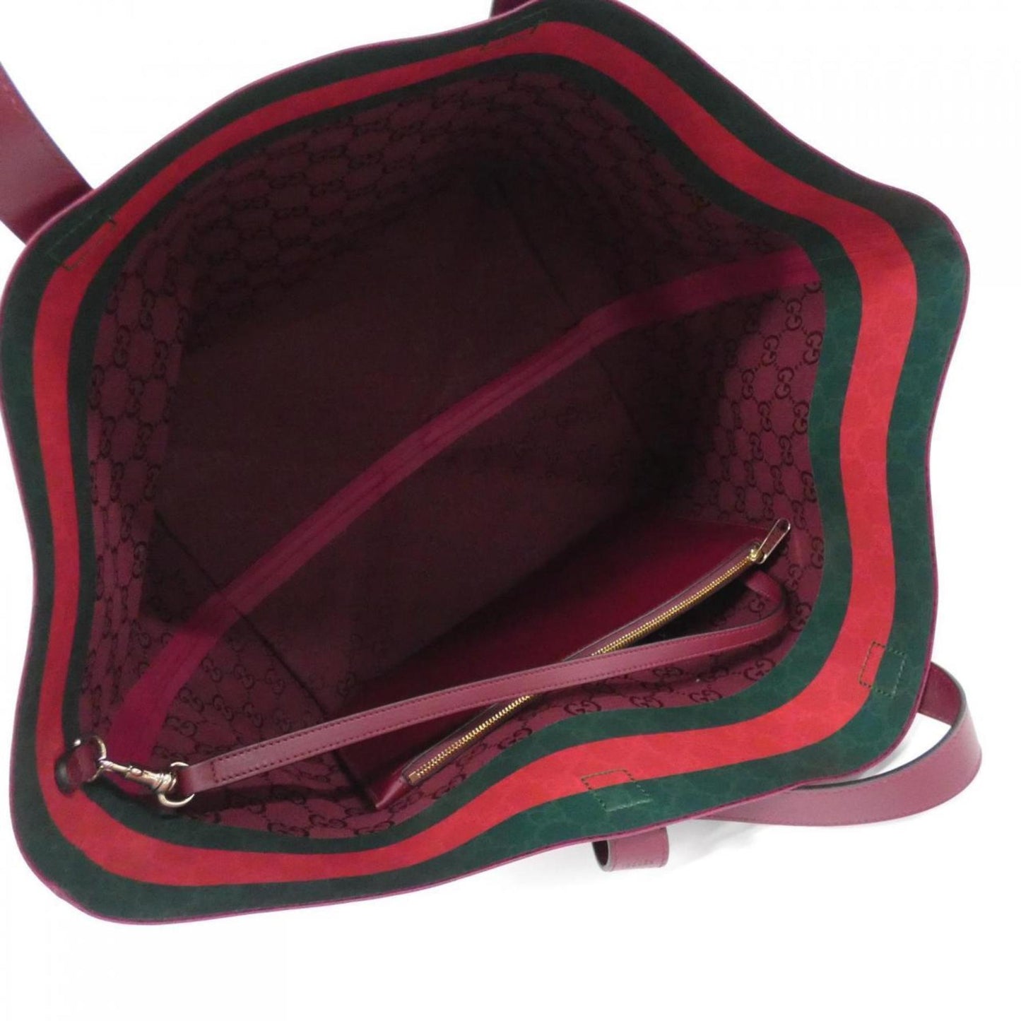 Gucci Bordeaux Red Color Gg Canvas Handbag ( )