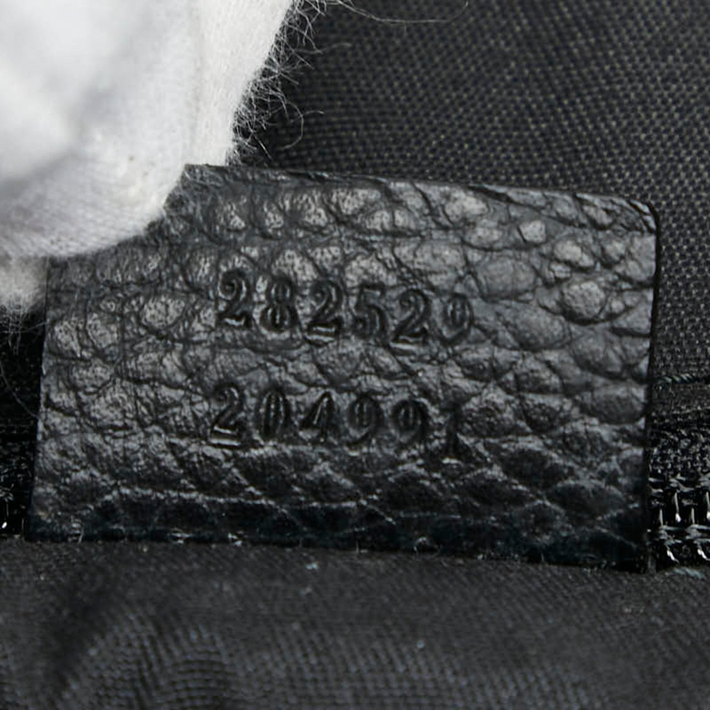 Gucci Black Gray Canvas Leather Handbag ( )