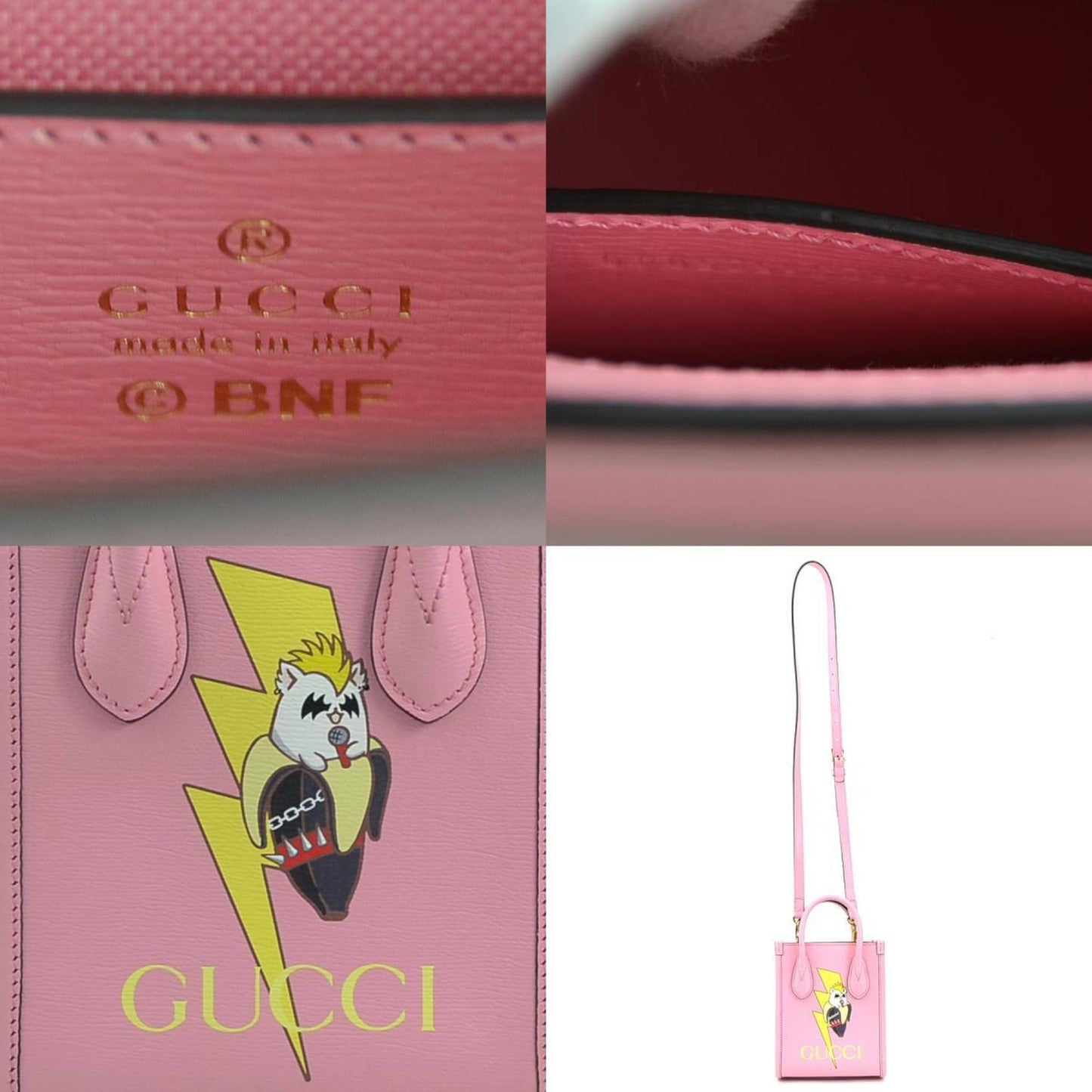 Gucci Pink Leather Handbag Shoulder Bag ( )