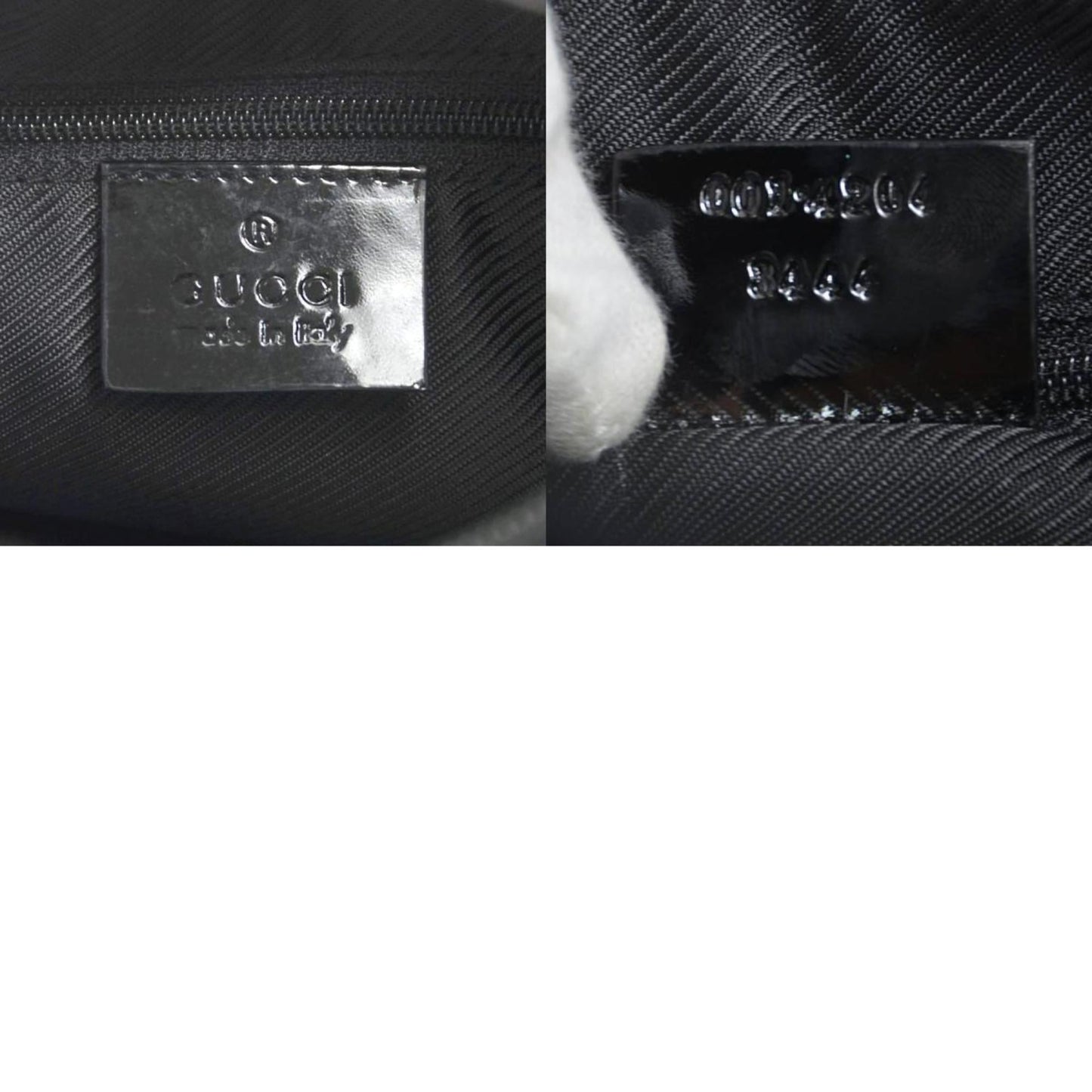 Gucci Black Gg Canvas Patent Leather Shoulder Bag ( )