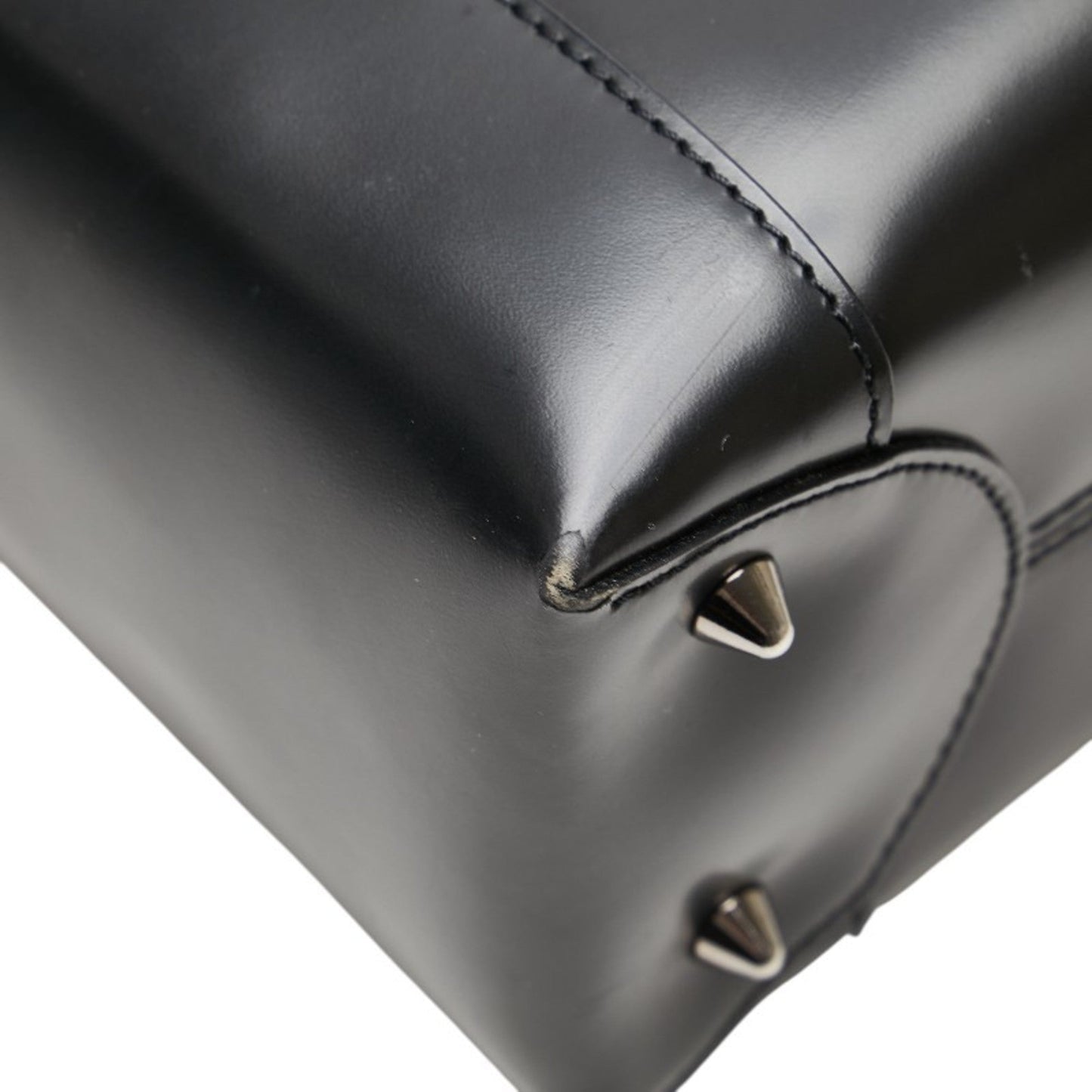 Christian Dior Black Leather Handbag Shoulder Bag ()