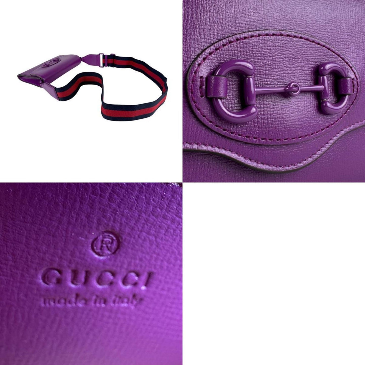 Gucci Purple Leather Shoulder Bag ( )