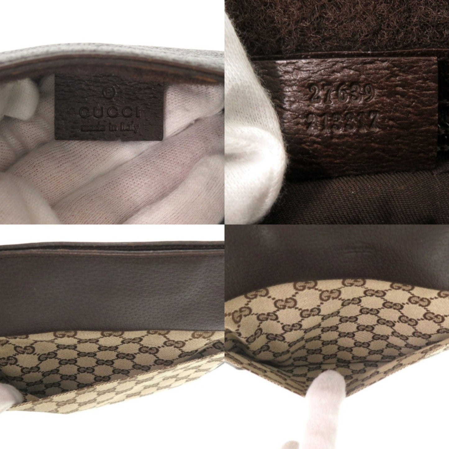 Gucci Brown Green Red Color Gg Canvas Leather Messenger Bag Sling Bag ( )