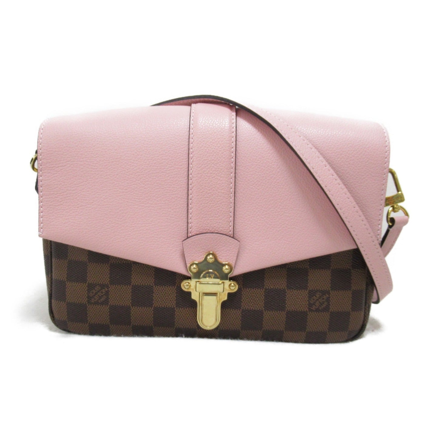 LOUIS VUITTON Clapton Shoulder Bag Pink Magnolia Damier PVC coated canvas