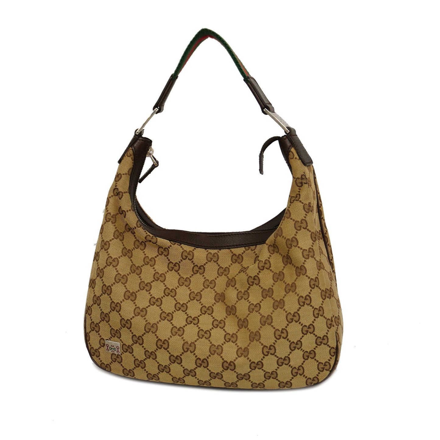 GUCCI Auth Sherry Line Shoulder Bag 145757 Women's GG Canvas Beige,Brown