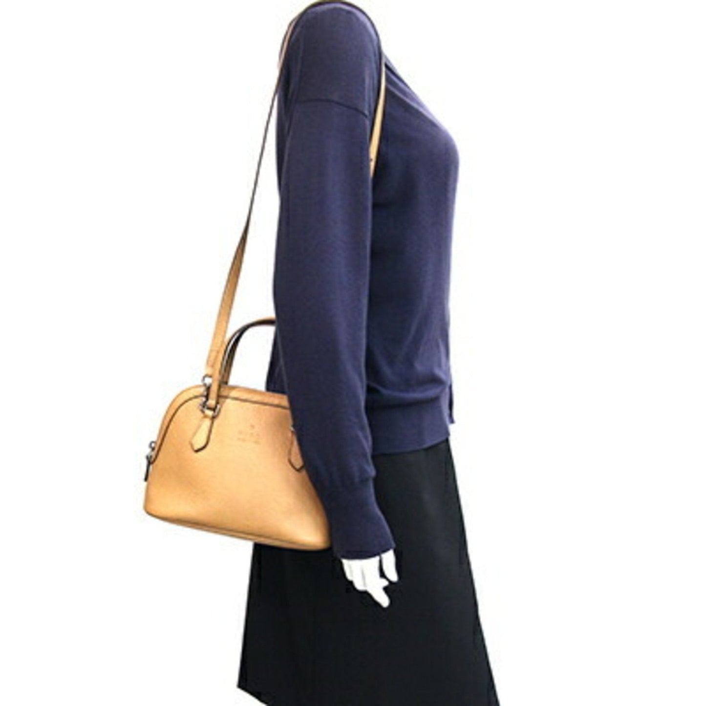 Gucci Light Brown Ochre Leather Handbag Shoulder Bag ( )