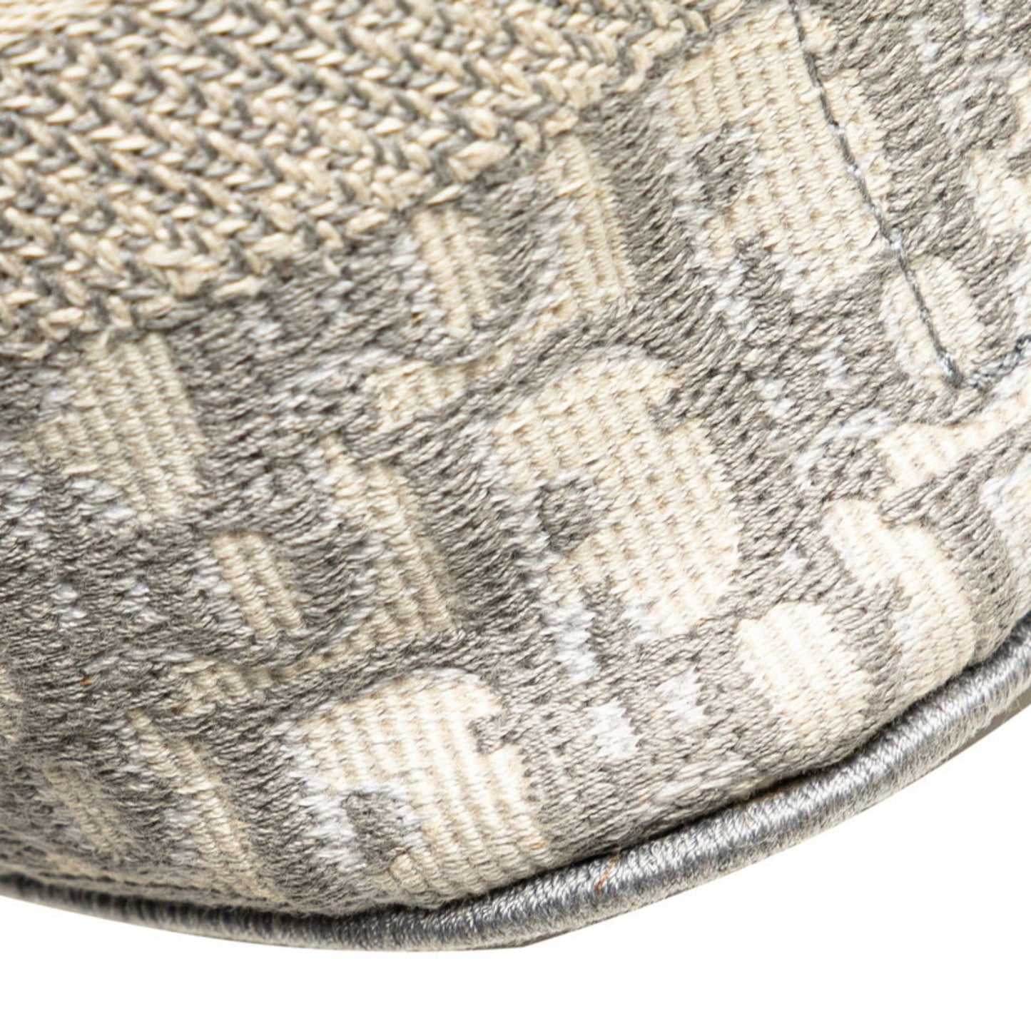 Christian Dior Gray White Canvas Handbag Vanity Bag ()