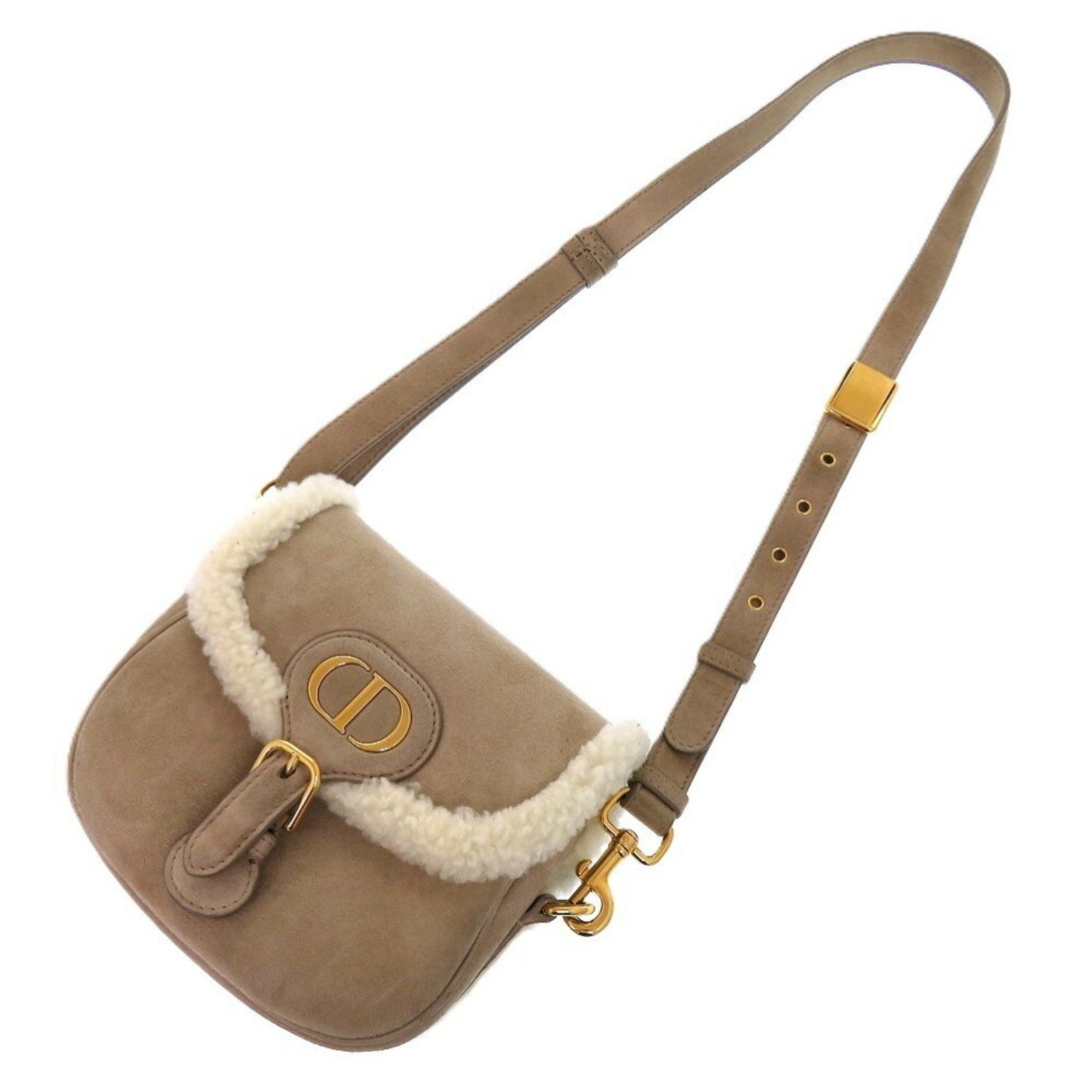 Christian Dior Beige Suede Leather Shoulder Bag ()