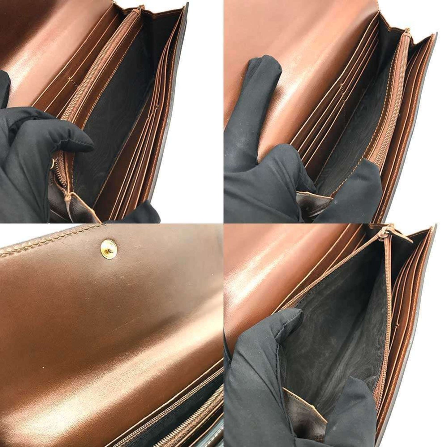 Gucci Brown Gg Supreme Leather Long Wallet (Bi-Fold) ( )