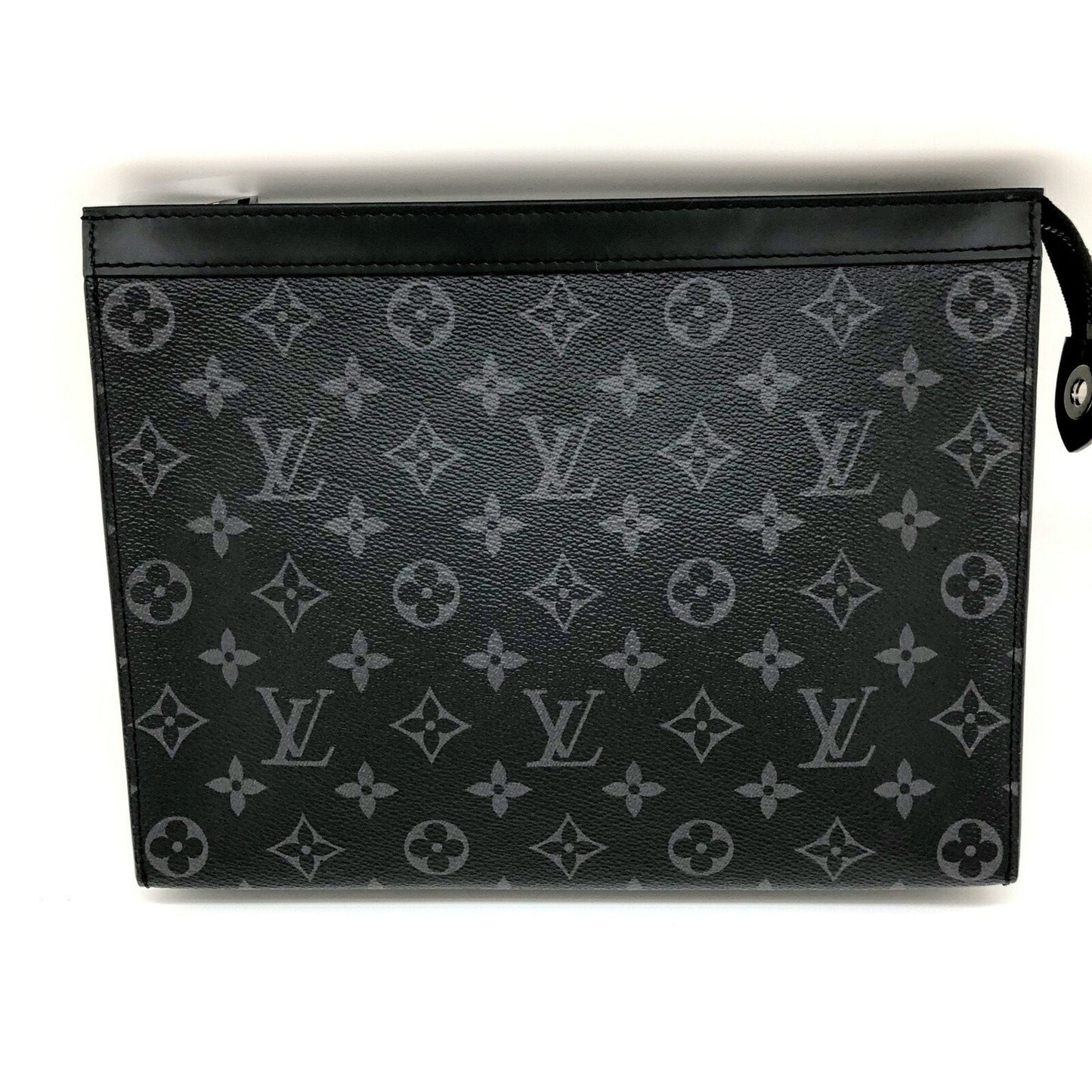 LOUIS VUITTON Pochette Voyage Monogram Eclipse Black Silver Hardware Men's Second Bag