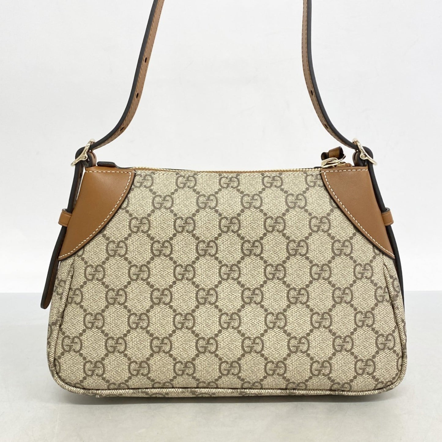 Gucci Beige Brown Pvc Handbag ( )