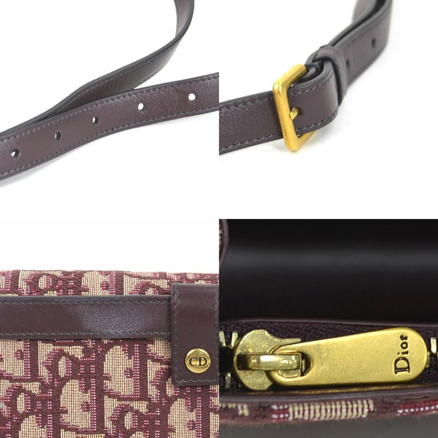 Christian Dior Bordeaux Canvas Leather Fanny Pack ()